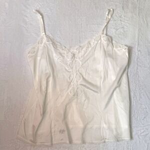 FORTUNE Plus Size Womens Vintage White‎ Lace Cami Lingerie Tank SZ 4X